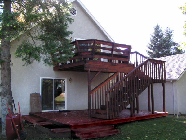 Deck on back of house.