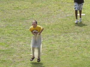 Josiah in the Sack Race